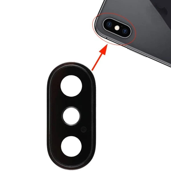 Rear Camera Lens with Bezel for iPhone X-Black Rear Camera Lens with Bezel for iPhone X-Black